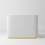 Manufakturo Averne Reception Desk - Sleek & Modern Design with LED White - 140cm - displayed in a professional treatment-room setting