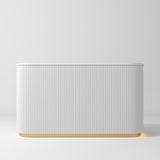 Manufakturo Averne Reception Desk - Sleek & Modern Design with LED White - 180cm - displayed in a professional treatment-room setting