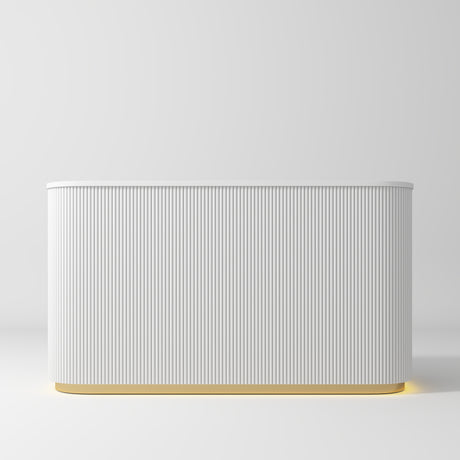 Manufakturo Averne Reception Desk - Sleek & Modern Design with LED White - 180cm - displayed in a professional treatment-room setting