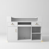 Manufakturo Averne Reception Desk - Sleek & Modern Design with LED White - displayed in a professional treatment-room setting
