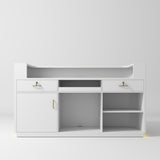 Manufakturo Averne Reception Desk - Sleek & Modern Design with LED White - displayed in a professional treatment-room setting