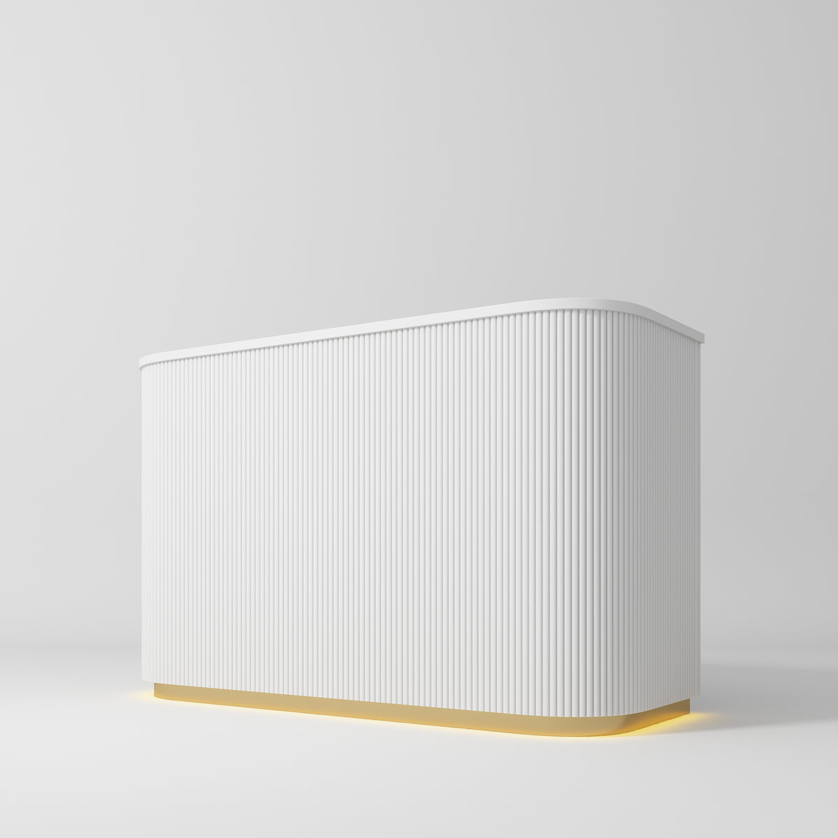 Manufakturo Averne Reception Desk - Sleek & Modern Design with LED White - close-up of a construction detail