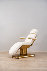 Manufakturo Étoile Electric Lash Beauty Bed - 3 Motors White - close-up of the upholstery and construction details