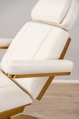 Manufakturo Étoile Electric Lash Beauty Bed - 3 Motors White - displayed in a professional treatment-room setting