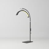 Manufakturo Beauty Lash LED Moonlight - Adjustable Colour Temp & Intensity Black - LED treatment lamp with adjustable light arms on a white background
