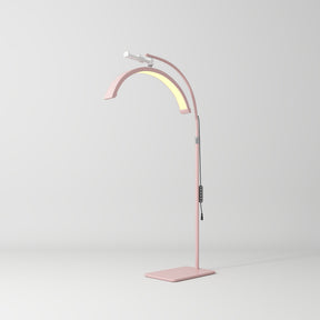 Manufakturo Beauty Lash LED Moonlight - Adjustable Colour Temp & Intensity Pink - LED treatment lamp with adjustable light arms on a white background