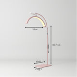 Manufakturo Beauty Lash LED Moonlight - Adjustable Colour Temp & Intensity Pink - dimensions and measurements shown
