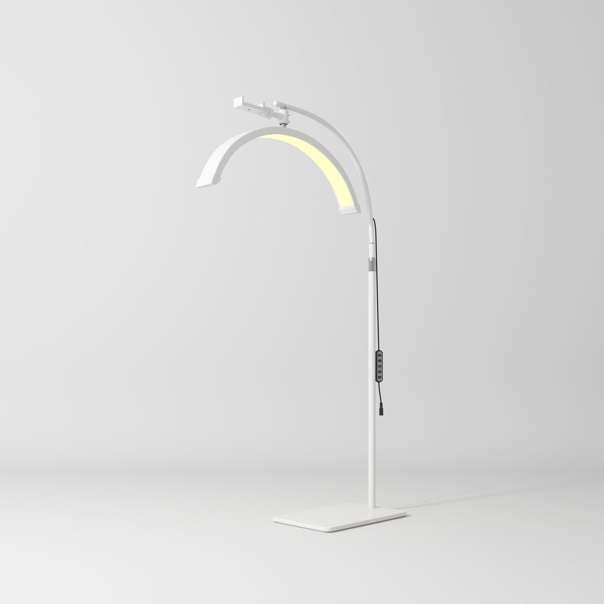Manufakturo Beauty Lash LED Moonlight - Adjustable Colour Temp & Intensity White - LED treatment lamp with adjustable light arms on a white background