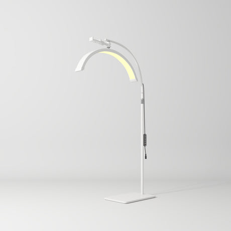Manufakturo Beauty Lash LED Moonlight - Adjustable Colour Temp & Intensity White - LED treatment lamp with adjustable light arms on a white background