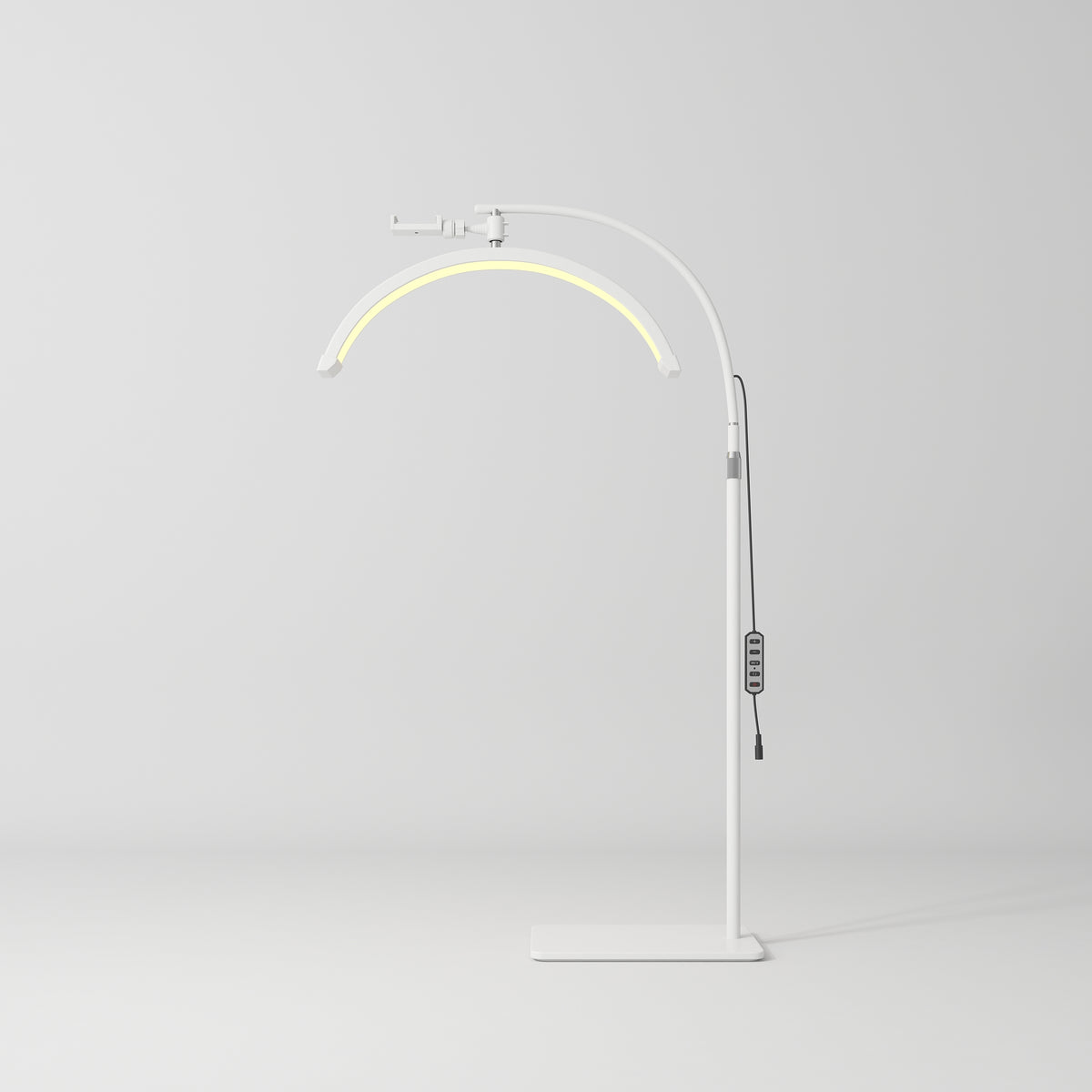 Manufakturo Beauty Lash LED Moonlight - Adjustable Colour Temp & Intensity White - LED treatment lamp with adjustable light arms on a white background