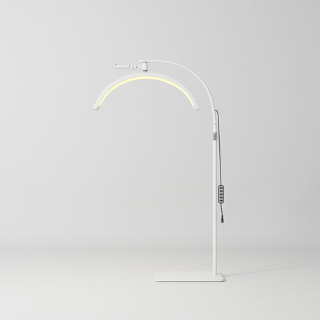 Manufakturo Beauty Lash LED Moonlight - Adjustable Colour Temp & Intensity White - LED treatment lamp with adjustable light arms on a white background