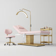 Manufakturo Chérie Premium Electric 4-piece Salon Set Light Pink - close-up of a construction detail