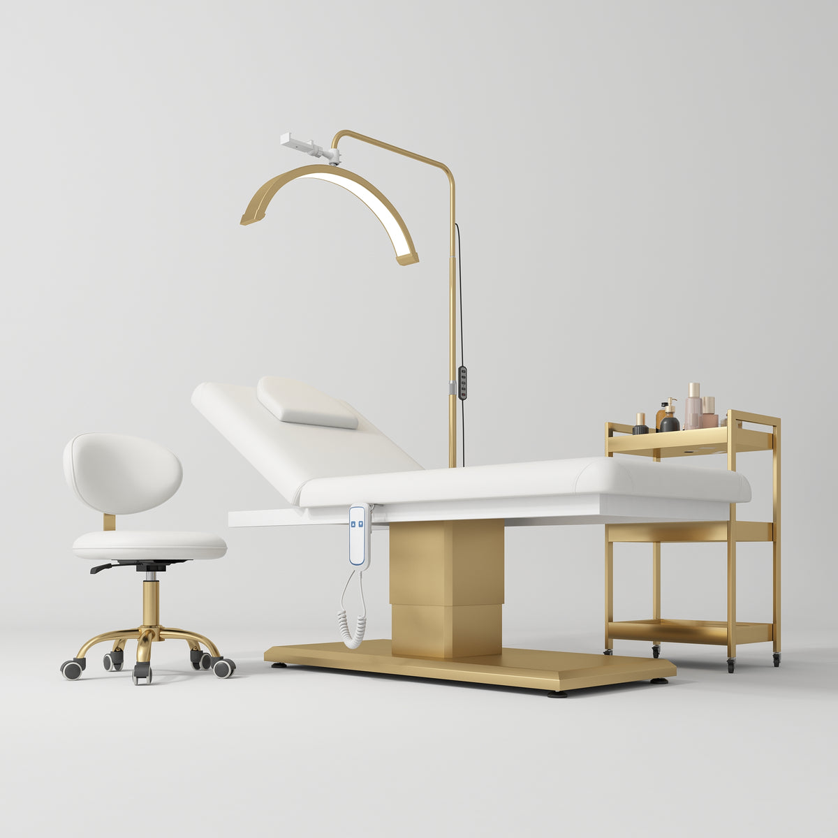 Manufakturo Chérie Premium Electric 4-piece Salon Set White - close-up of a construction detail