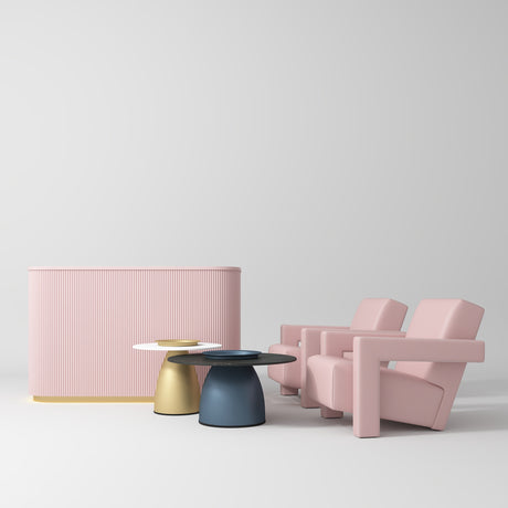 Manufakturo Complete Set 01 Reception Area for Luxury Salon Waiting Area Bare Blush - displayed in a professional treatment-room setting