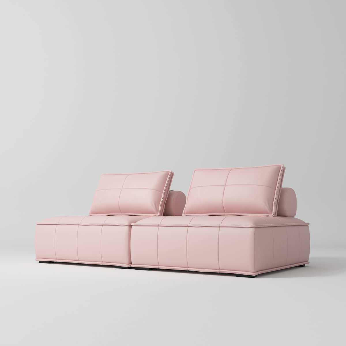 Manufakturo Complete Set 02 Reception Area - Chair & Sofa for Luxury Salon Waiting Area Bare Blush - close-up of a construction detail