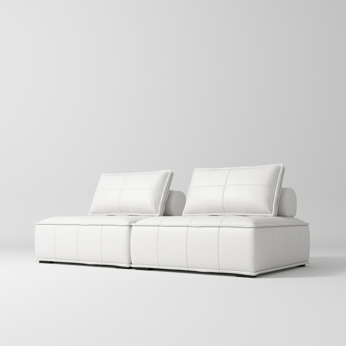 Manufakturo Complete Set 02 Reception Area - Chair & Sofa for Luxury Salon Waiting Area White - displayed in a professional treatment-room setting