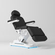 Manufakturo Éclat Salon Beauty Bed with Footrest Controls Black - close-up of the upholstery and construction details