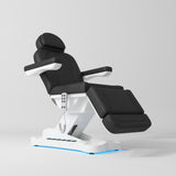 Manufakturo Éclat Salon Beauty Bed with Footrest Controls Black - close-up of the upholstery and construction details