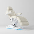 Manufakturo Éclat Salon Beauty Bed with Footrest Controls Creamy - close-up of the upholstery and construction details