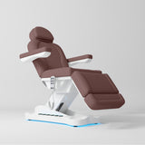 Manufakturo Éclat Salon Beauty Bed with Footrest Controls Dusty Rose - close-up of the upholstery and construction details