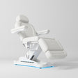 Manufakturo Éclat Salon Beauty Bed with Footrest Controls White - close-up of the upholstery and construction details