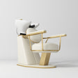 Manufakturo Élise Premium Hair Salon Backwash Chair Creamy - White Bowl - displayed in a professional treatment-room setting