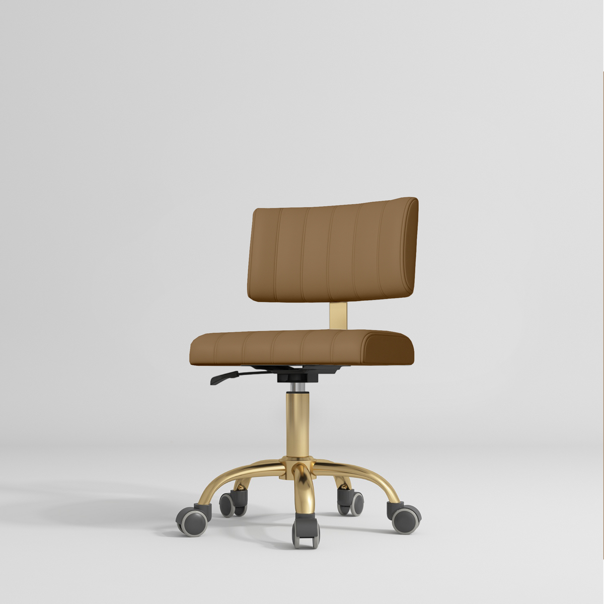 Manufakturo Essence Beauty Chair - 360-Degree Rotation Caramel - close-up of the upholstery and construction details