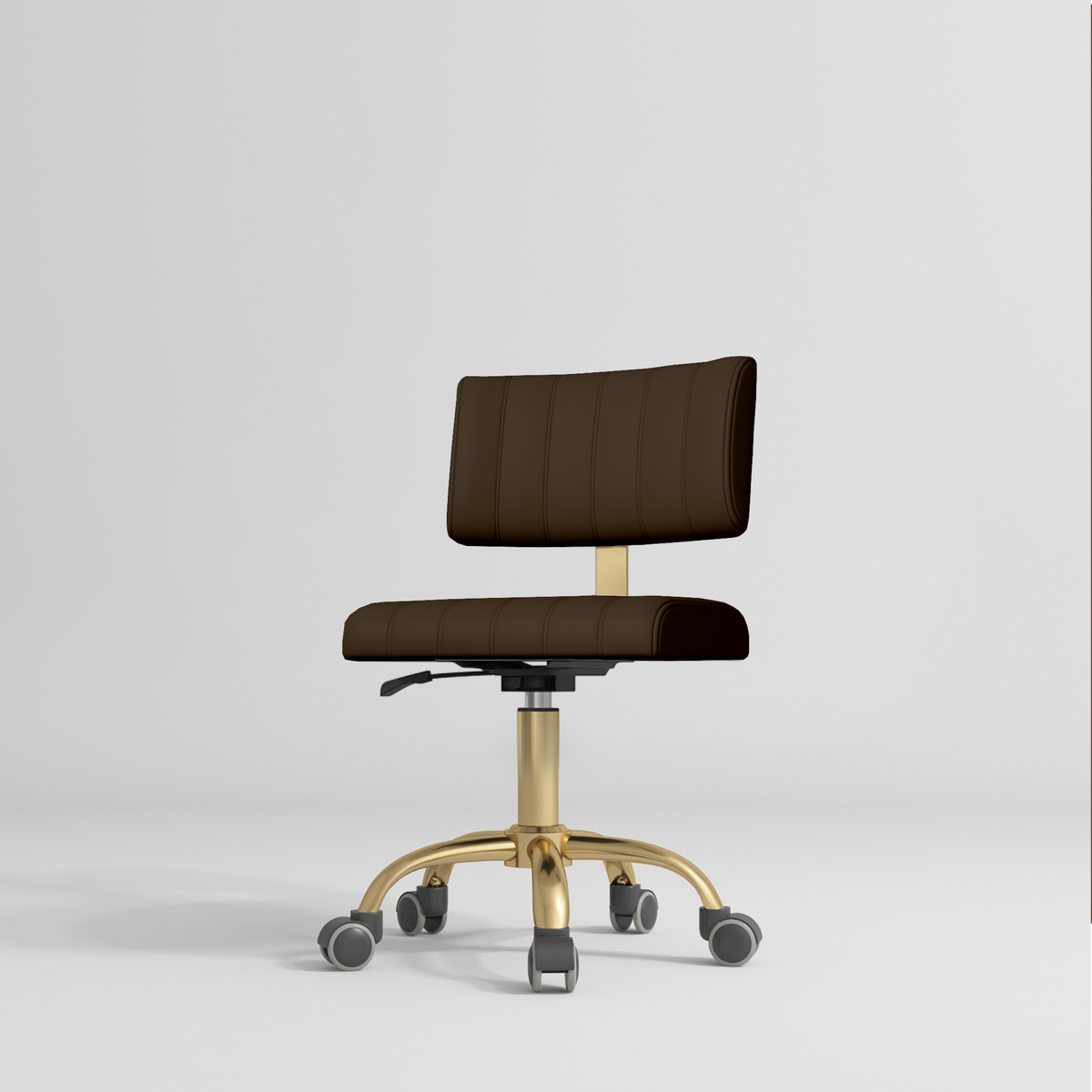 Manufakturo Essence Beauty Chair - 360-Degree Rotation Cocoa Mocha - close-up of the upholstery and construction details
