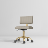 Manufakturo Essence Beauty Chair - 360-Degree Rotation Stone Taupe - close-up of the upholstery and construction details