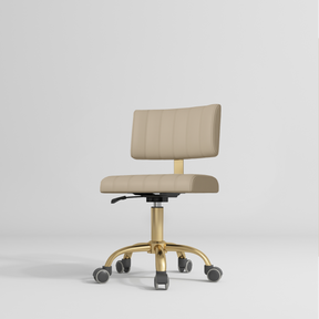 Manufakturo Essence Beauty Chair - 360-Degree Rotation Warm Beige - close-up of the upholstery and construction details
