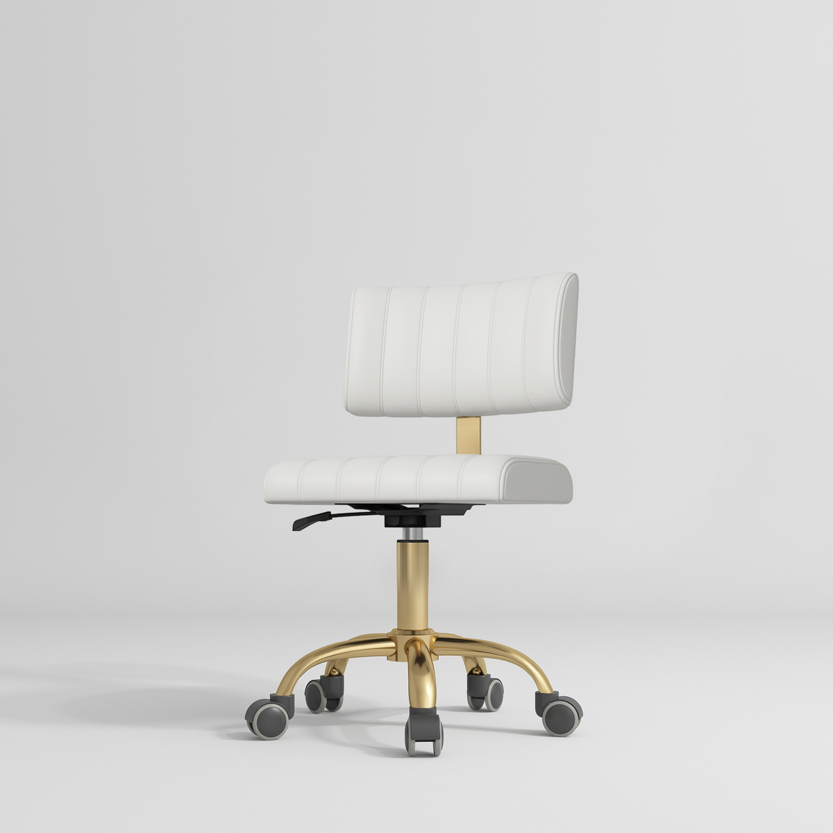 Manufakturo Essence Beauty Chair - 360-Degree Rotation White - close-up of the upholstery and construction details