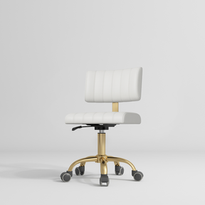 Manufakturo Essence Beauty Chair - 360-Degree Rotation White - close-up of the upholstery and construction details