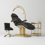 Manufakturo Étoile Black The Complete Studio Set - Beauty Bed, Chair, Moonlight & Trolley - coordinated furniture pieces arranged on a white background