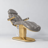 Clear protective cover set fitted to the Manufakturo Étoile Deep Ash bed with its headrest cushion, shown in the original catalogue view