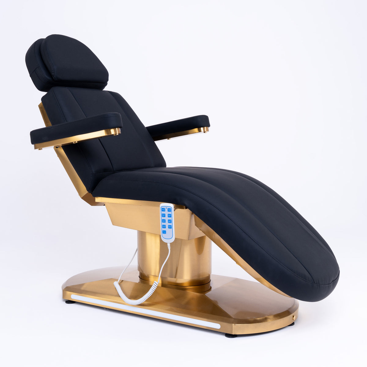 Manufakturo Étoile Electric Lash Beauty Bed - 3 Motors Black - full product view on a white background