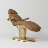 Manufakturo Étoile Electric Lash Beauty Bed - 3 Motors Caramel - close-up of the upholstery and construction details