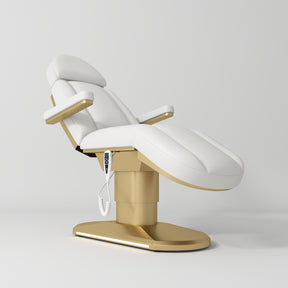 Manufakturo Étoile Electric Lash Beauty Bed - 3 Motors White - close-up of the upholstery and construction details