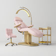 Manufakturo Étoile Light Pink The Complete Studio Set - Beauty Bed, Chair, Moonlight & Trolley - close-up of a construction detail
