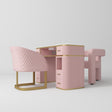 Manufakturo Glam Station Manicure Set With Dust Extractor & Two Chairs - Bare Blush - close-up of a construction detail