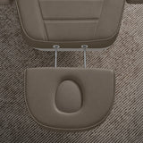 Manufakturo Grace Cocoa Mocha electric beauty bed extended headrest with fitted face insert and two metal adjustment rods.
