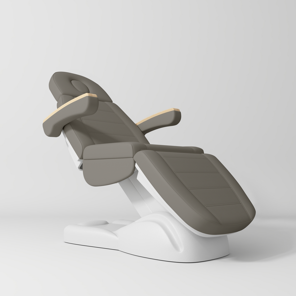 Manufakturo Grace Electric Beauty Bed - 3 Motors Deep Ash - displayed in a professional treatment-room setting