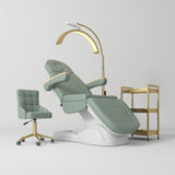 Manufakturo Grace Olive The Complete Salon Set - Beauty Bed, Chair, Moonlight & Trolley - close-up of a construction detail