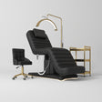 Manufakturo Grandeur Black The Complete Studio Set - Beauty Bed, Chair, Moonlight & Trolley - close-up of a construction detail
