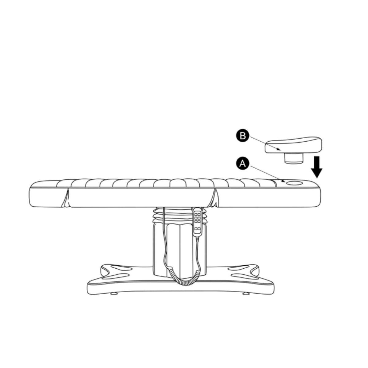 Manufakturo Grandeur Electric Lash Beauty Bed - 3 Motors White - full product view on a white background