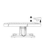Manufakturo Grandeur Electric Lash Beauty Bed - 3 Motors White - full product view on a white background