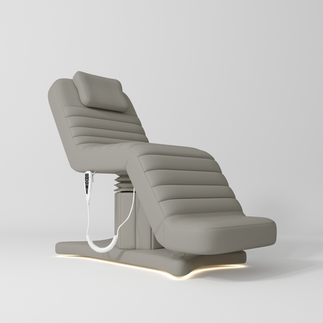 Manufakturo Grandeur Pearl Greige The Complete Studio Set - Beauty Bed, Chair, Moonlight & Trolley - close-up of a construction detail