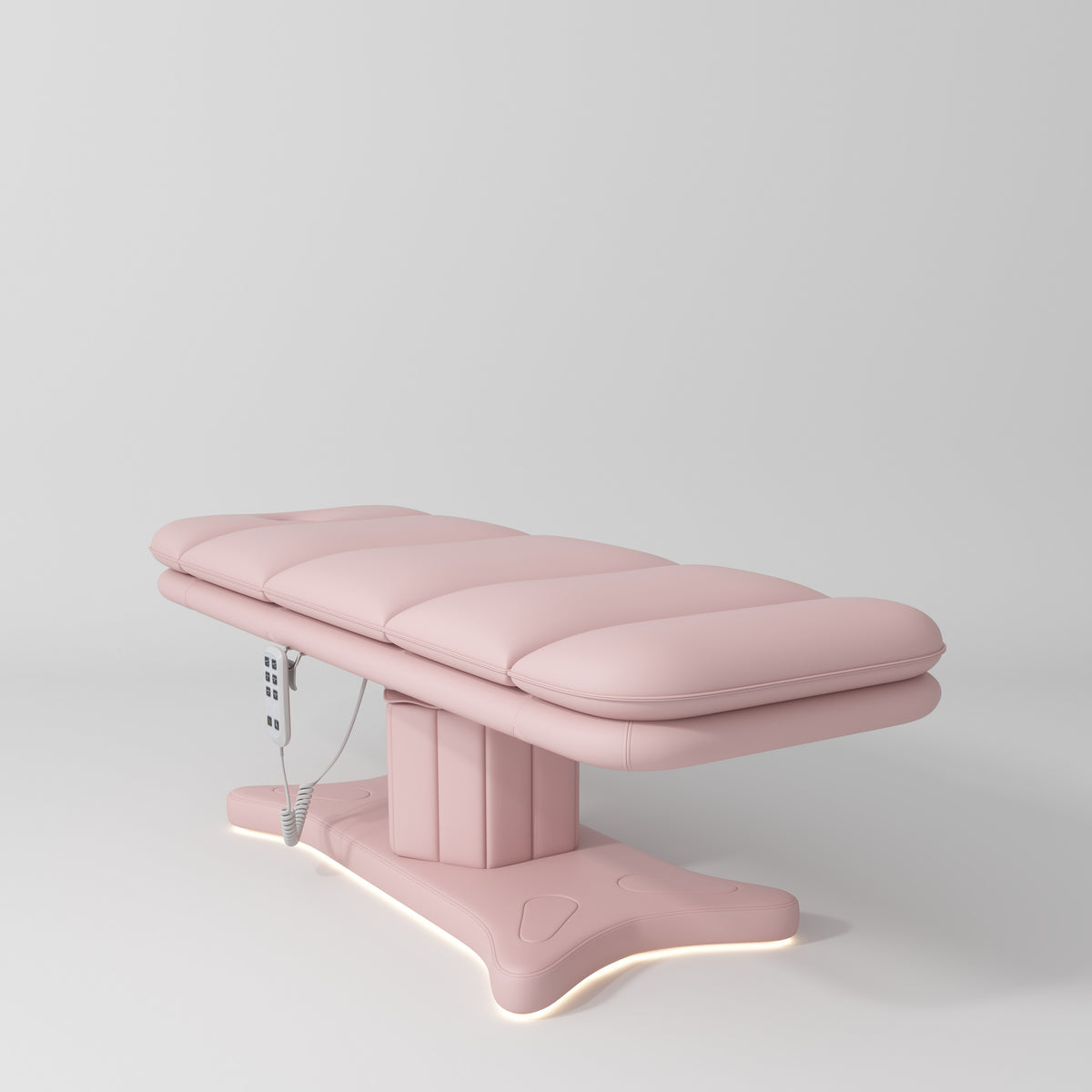 Manufakturo Heated Imperial Signature Electric Beauty Bed Bare Blush - close-up of the upholstery and construction details