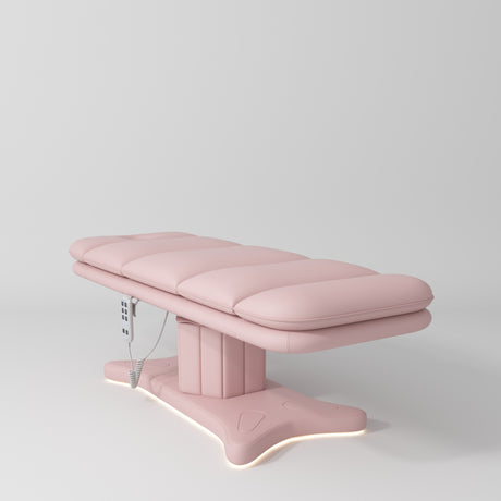 Manufakturo Heated Imperial Signature Electric Beauty Bed Bare Blush - close-up of the upholstery and construction details