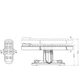 Manufakturo Grandeur Electric Lash Beauty Bed - 3 Motors Bare Blush - full product view on a white background