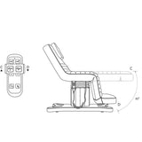 Manufakturo Grandeur Electric Lash Beauty Bed - 3 Motors Bare Blush - full product view on a white background